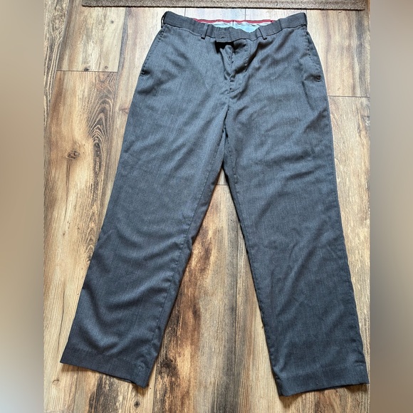 Louis Raphael Gray Dress Pants Straight-Leg - Picture 1 of 5